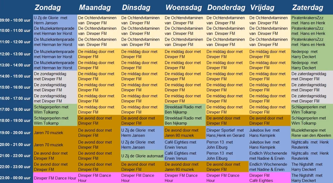 Programmering van Dinxperlo FM