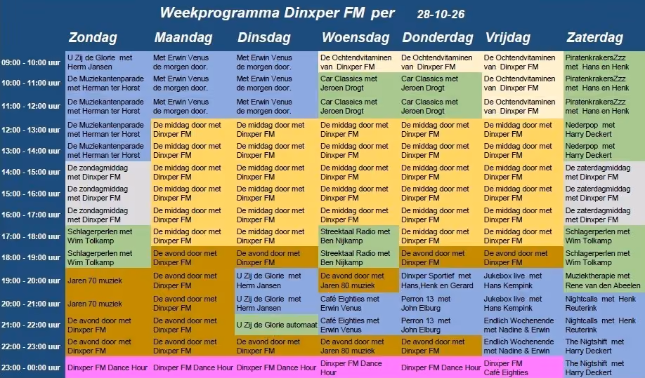 Programmering van Dinxperlo FM